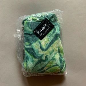 Jaded Lndn Lime Tie Dye Ruched Hem Knit Jogger